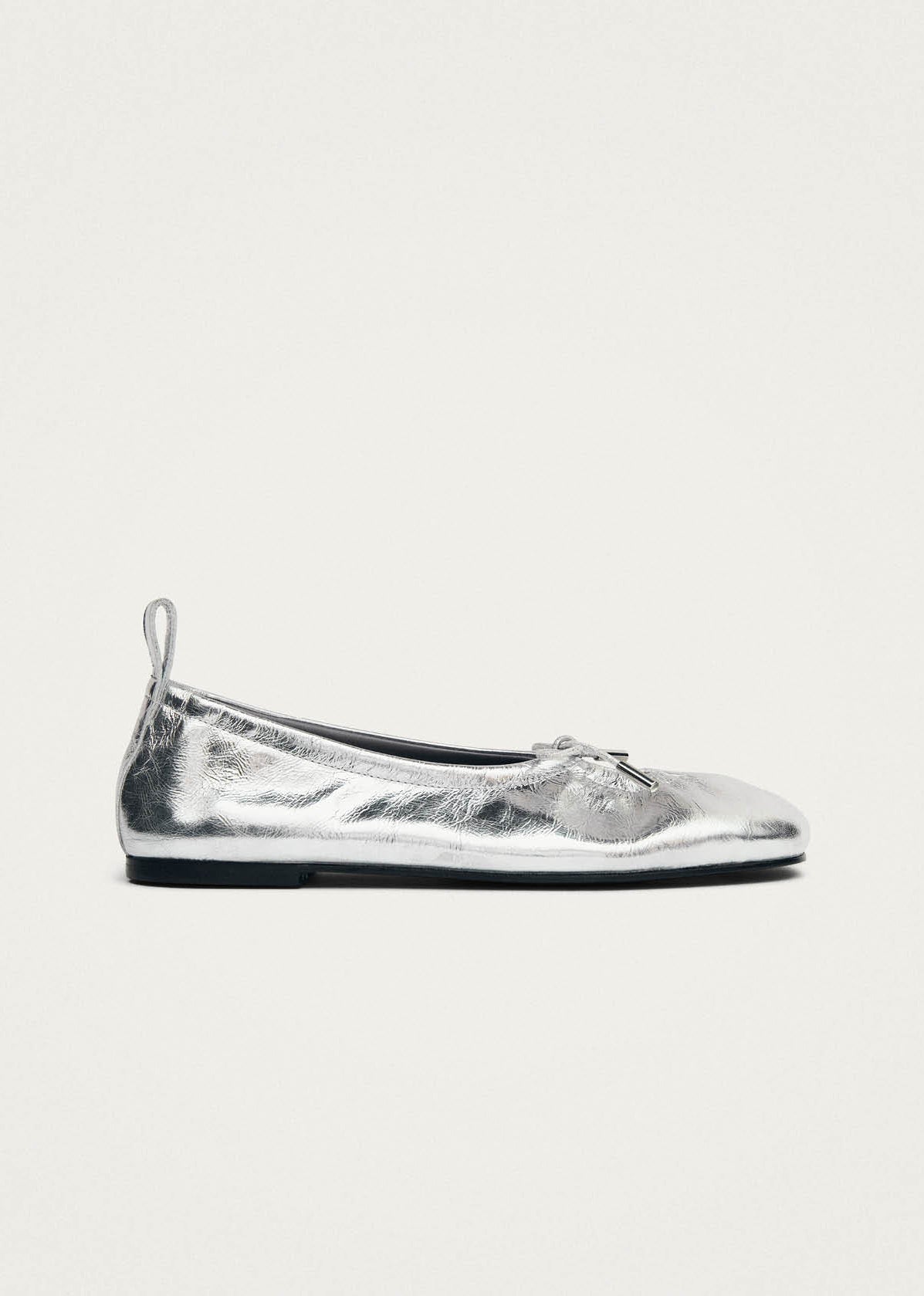 Alohas Rosalind Leather Ballet Flats - Silver
