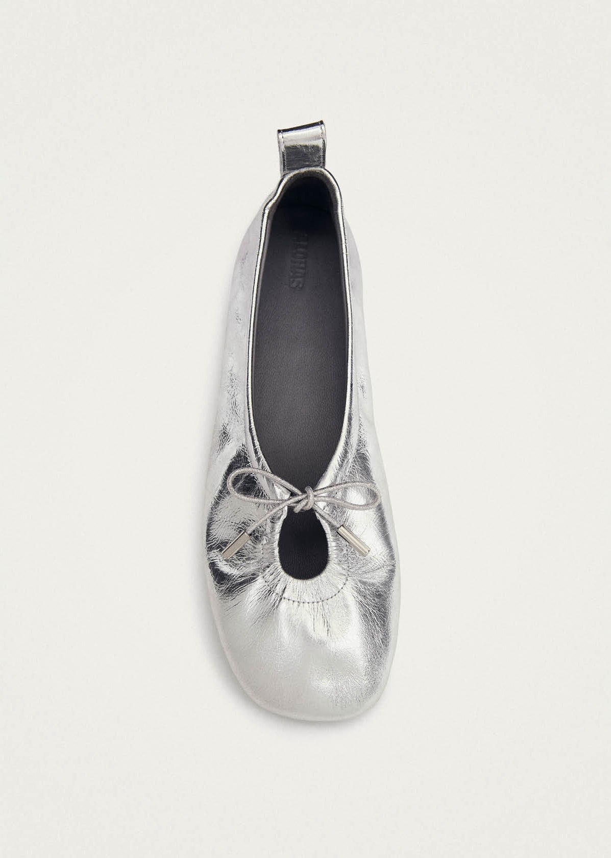 Alohas Rosalind Leather Ballet Flats - Silver