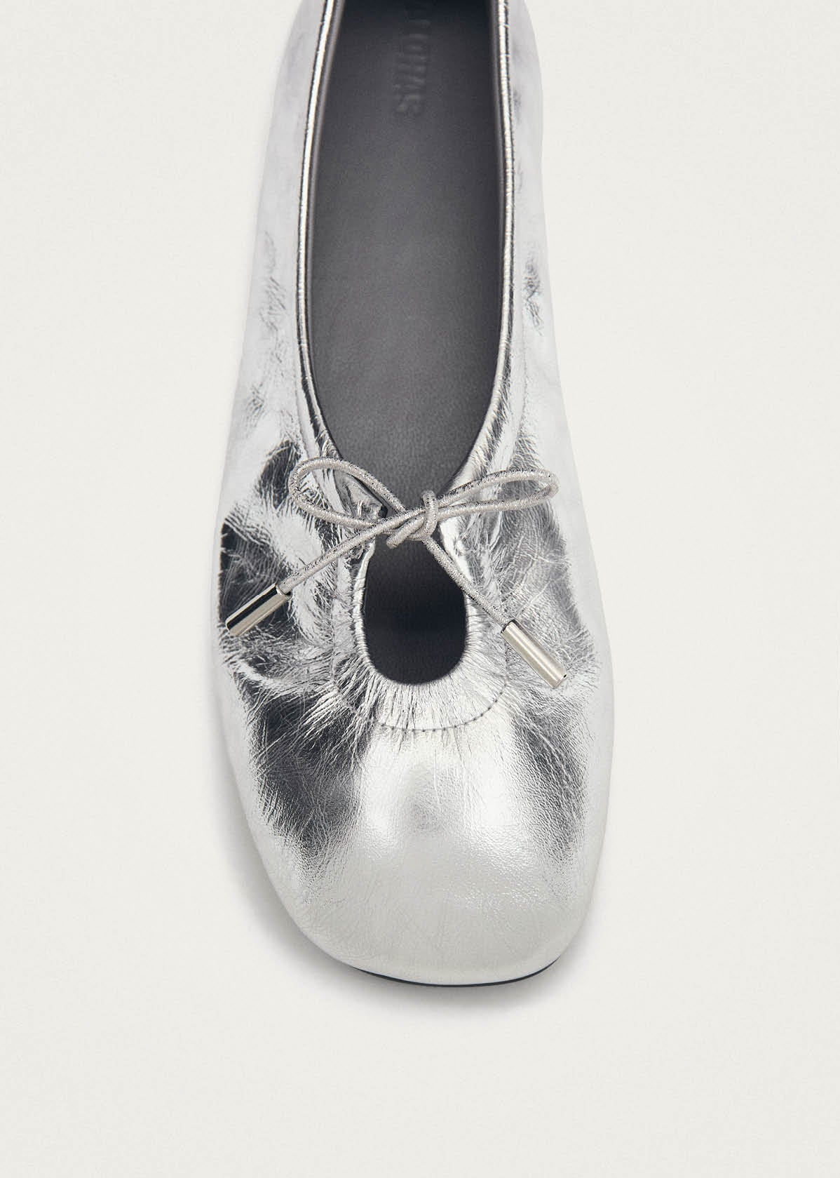 Alohas Rosalind Leather Ballet Flats - Silver
