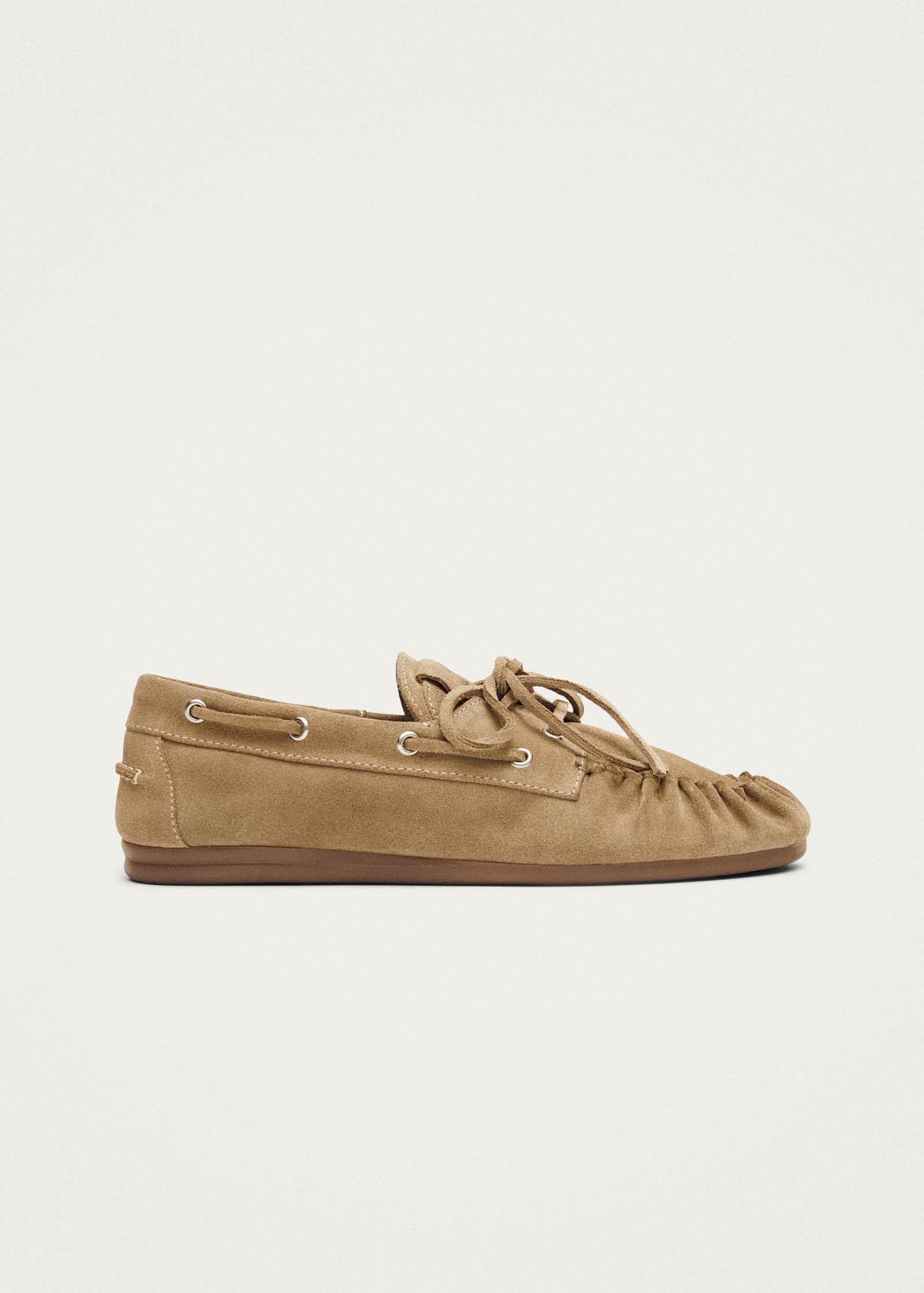 Alohas Rowan Suede Leather Loafers - Beige