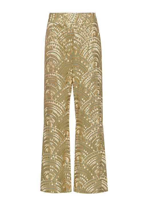 Greek Archaic Kori New Triangle Pants - Sage/ Gold