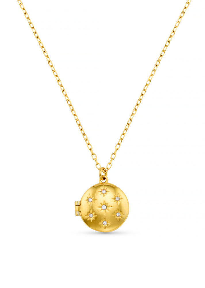 Orelia LUXE Starburst Locket Necklace