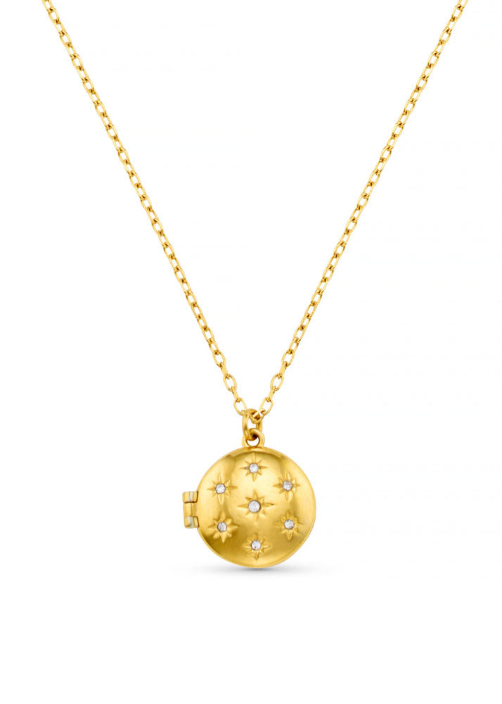 Orelia LUXE Starburst Locket Necklace