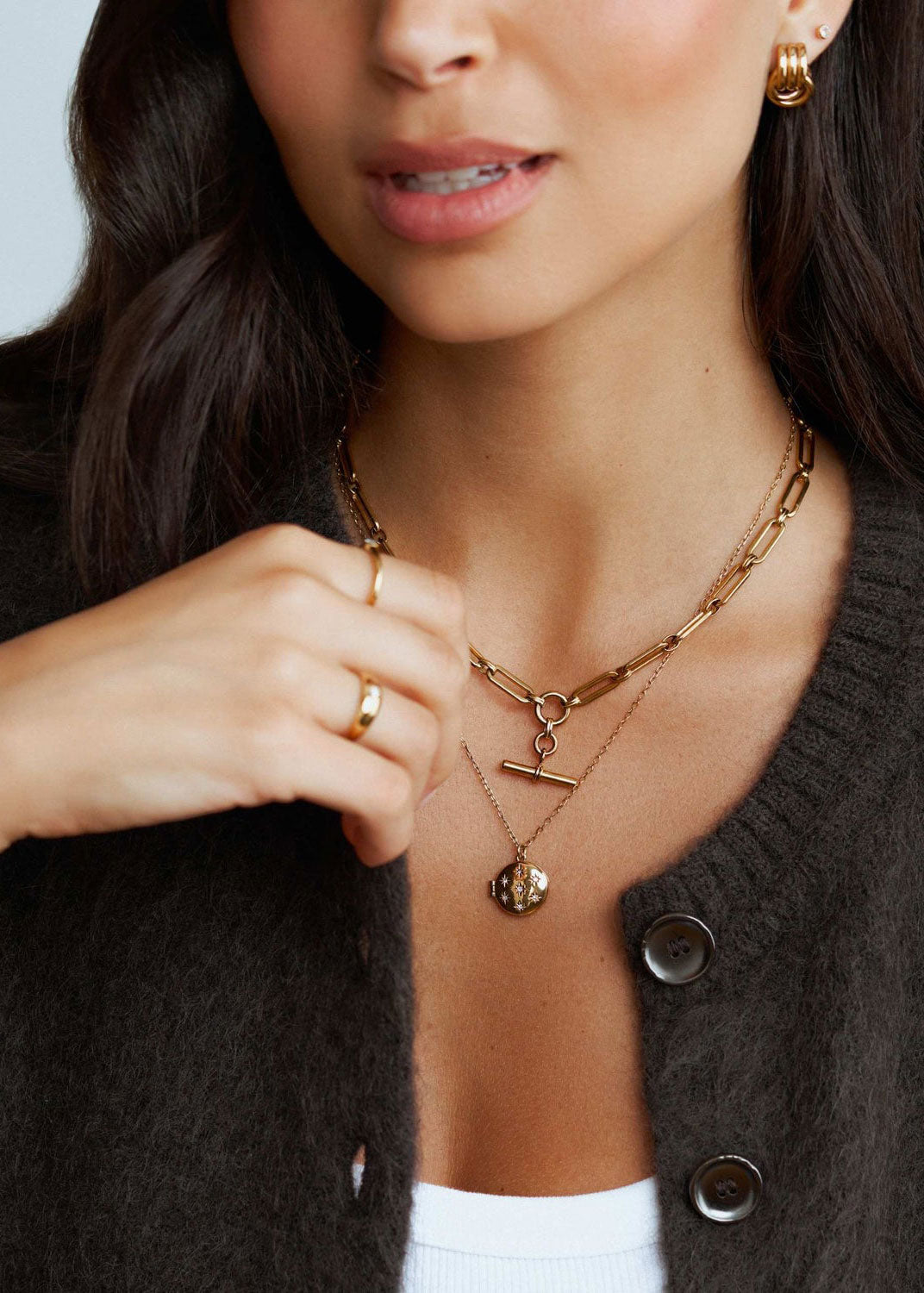 Orelia LUXE Starburst Locket Necklace