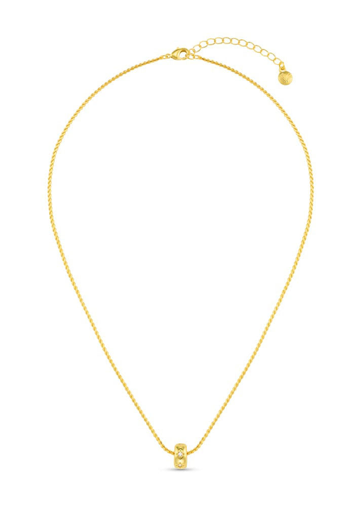 Orelia Starburst Thread Through Necklace - Gold