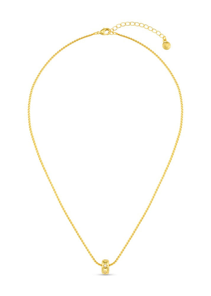 Orelia Starburst Thread Through Necklace - Gold