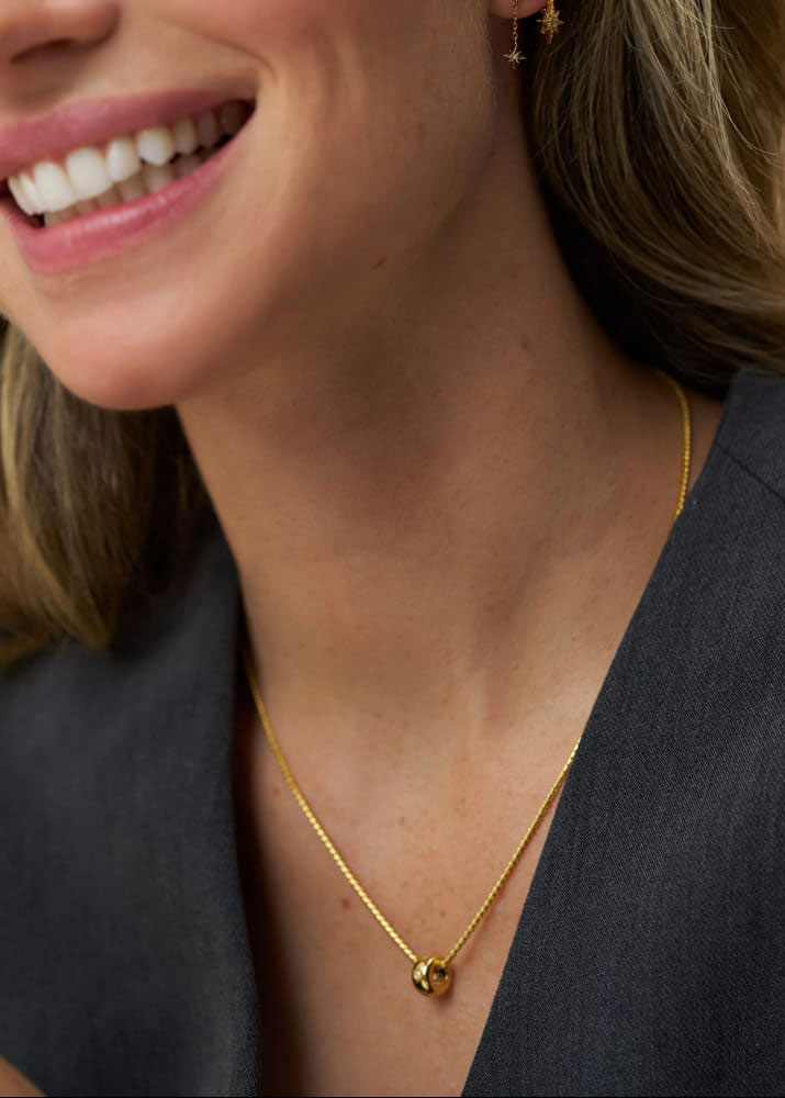 Orelia Starburst Thread Through Necklace - Gold