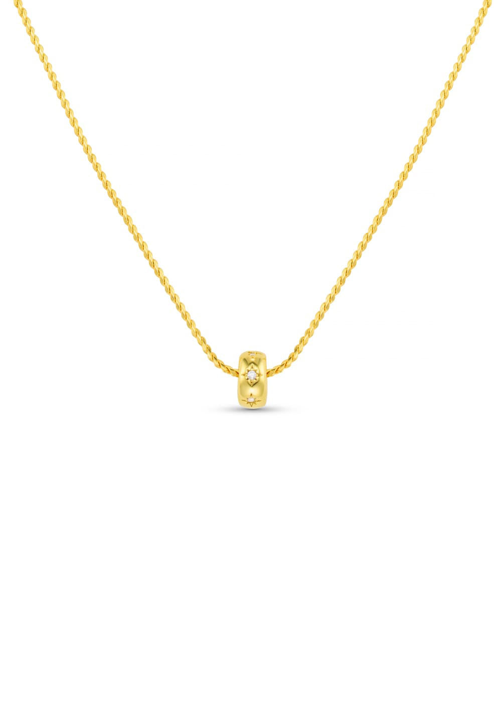 Orelia Starburst Thread Through Necklace - Gold