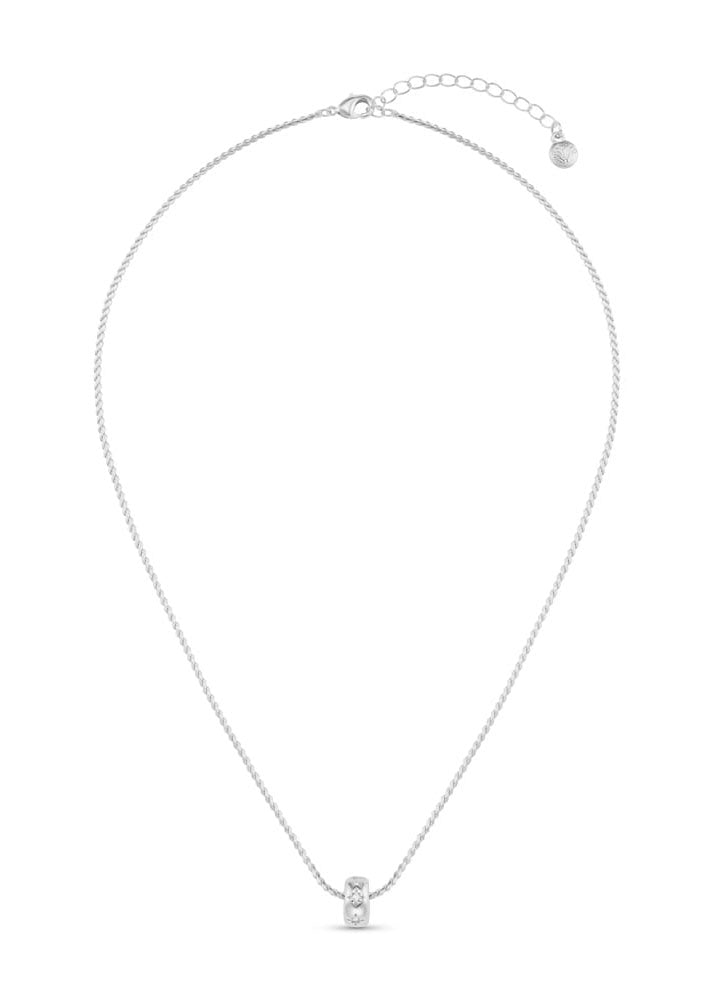 Orelia Starburst Thread Through Necklace - Silver