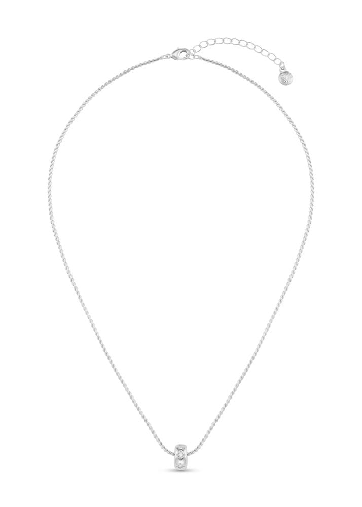 Orelia Starburst Thread Through Necklace - Silver