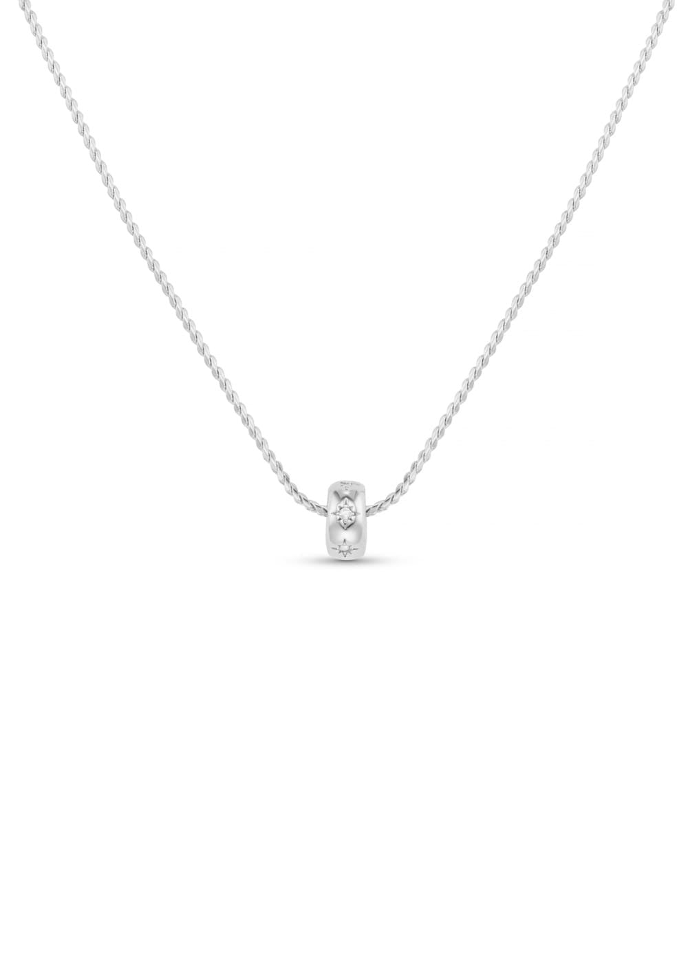 Orelia Starburst Thread Through Necklace - Silver