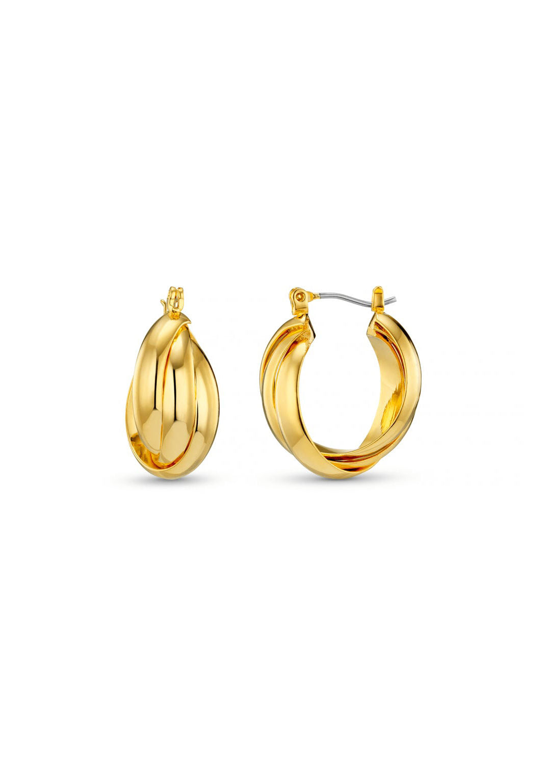 Orelia Small Interlocking Hoop Earrings