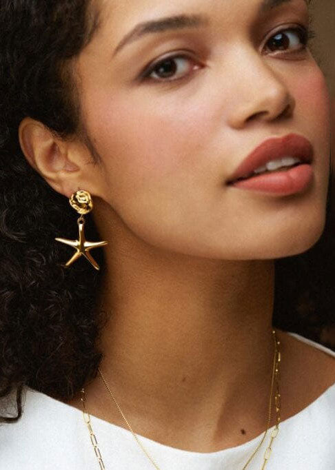 Orelia LUXE Statement Starfish Earrings