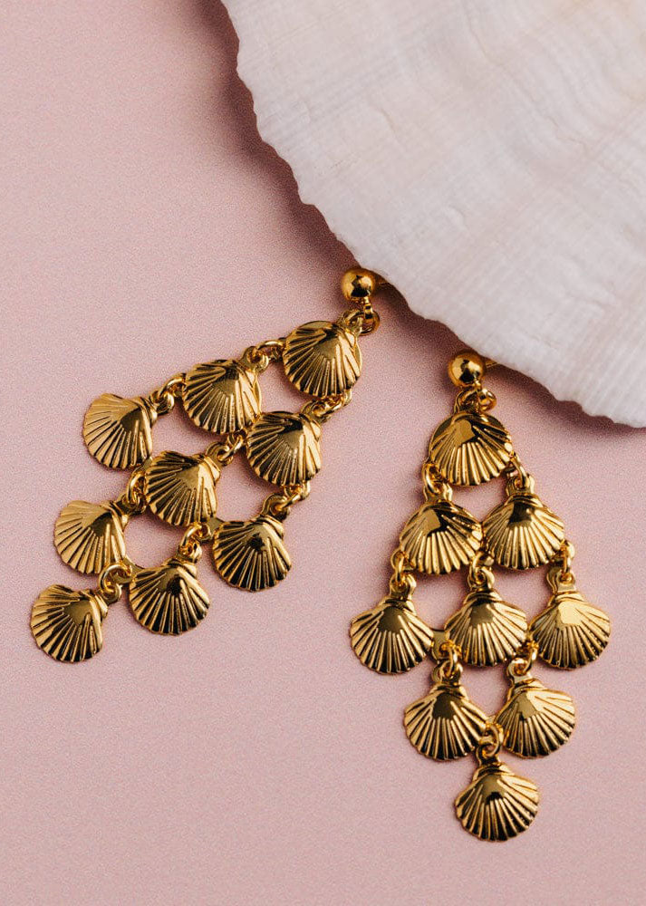 Orelia Shell Chandelier Earrings