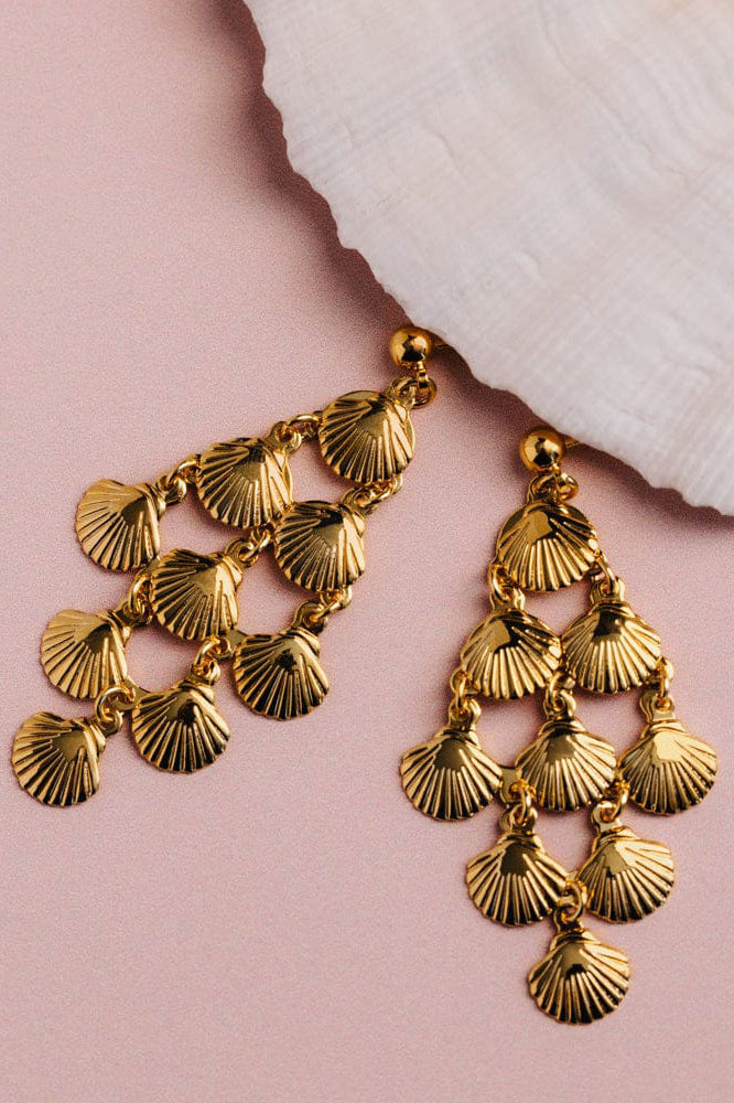 Orelia Shell Chandelier Earrings