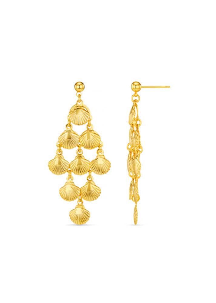 Orelia Shell Chandelier Earrings