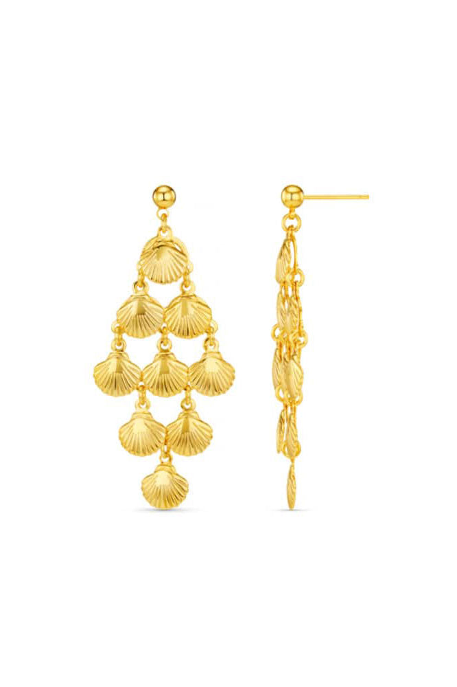 Orelia Shell Chandelier Earrings