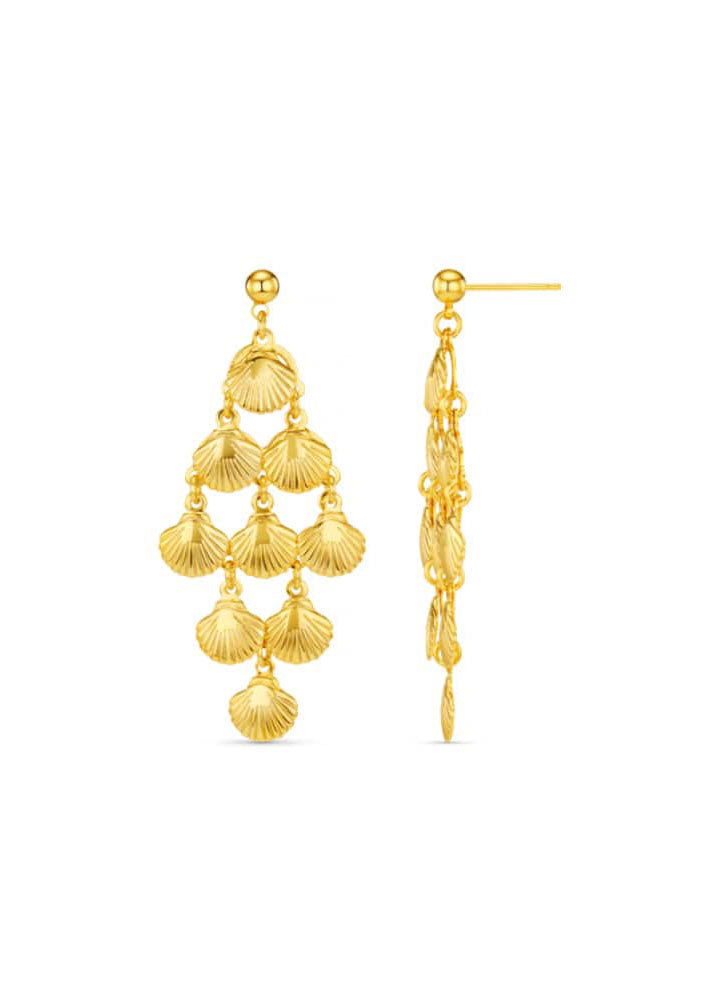Orelia Shell Chandelier Earrings