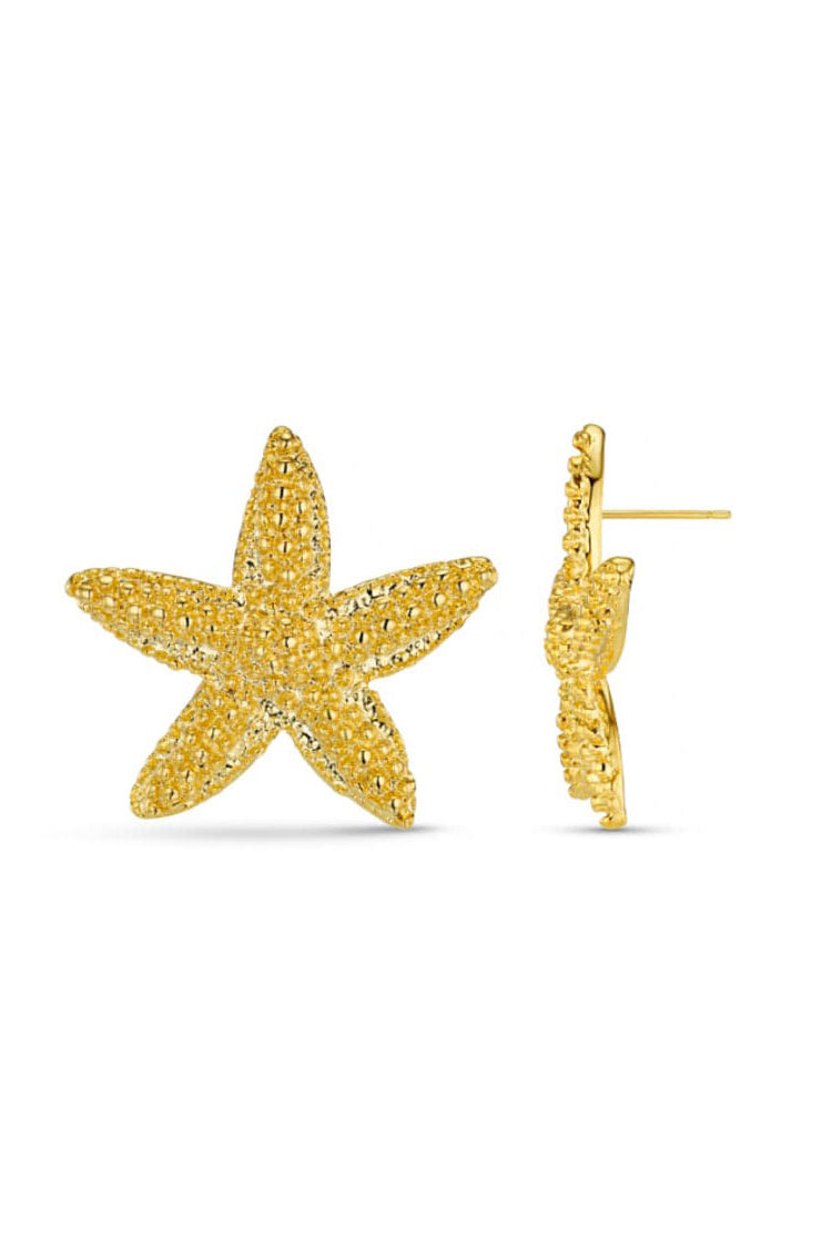 Orelia Textured Starfish Stud Earrings