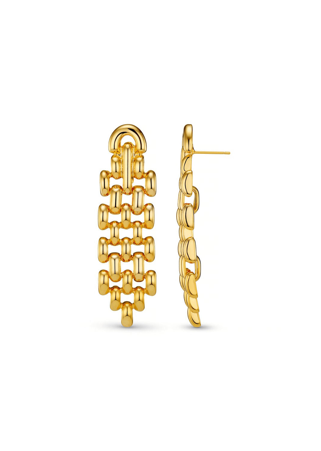 Orelia Statement Chain Link Drop Earrings