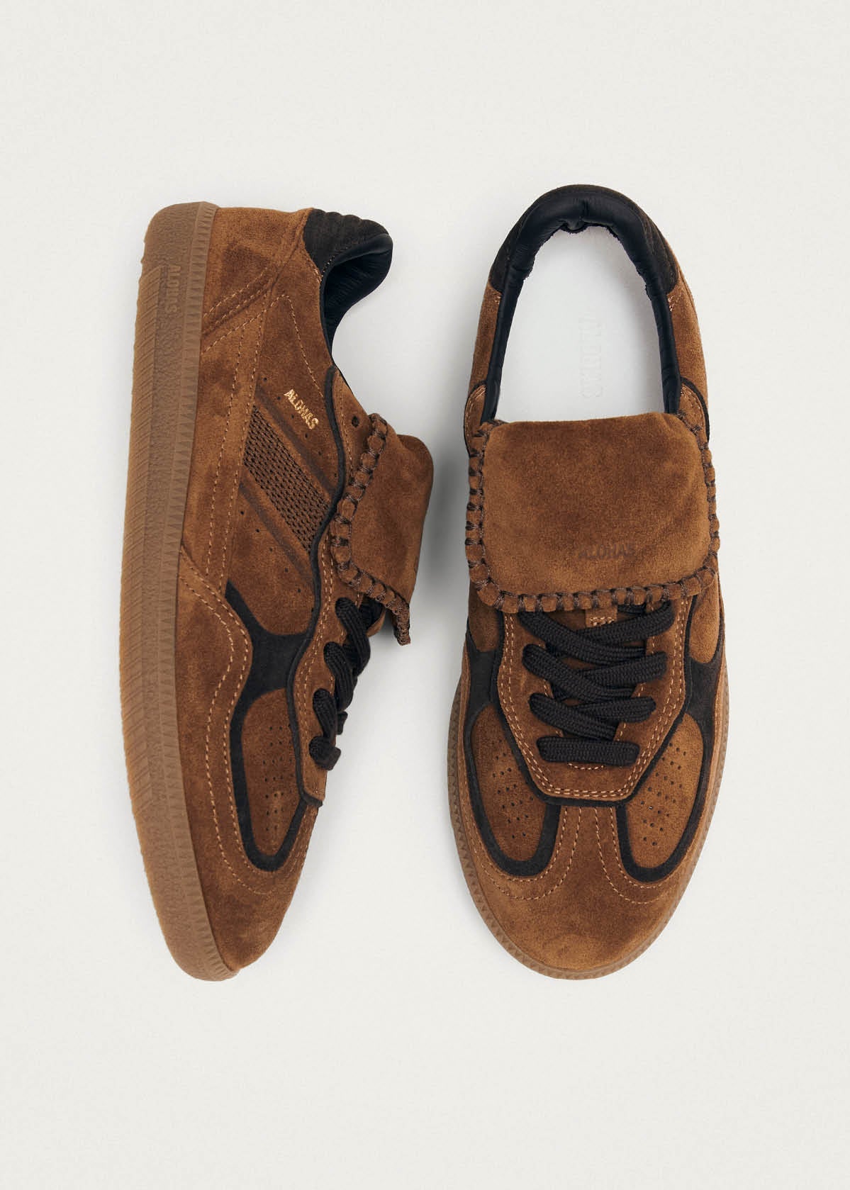 Alohas Club Suede Brown Leather Sneakers