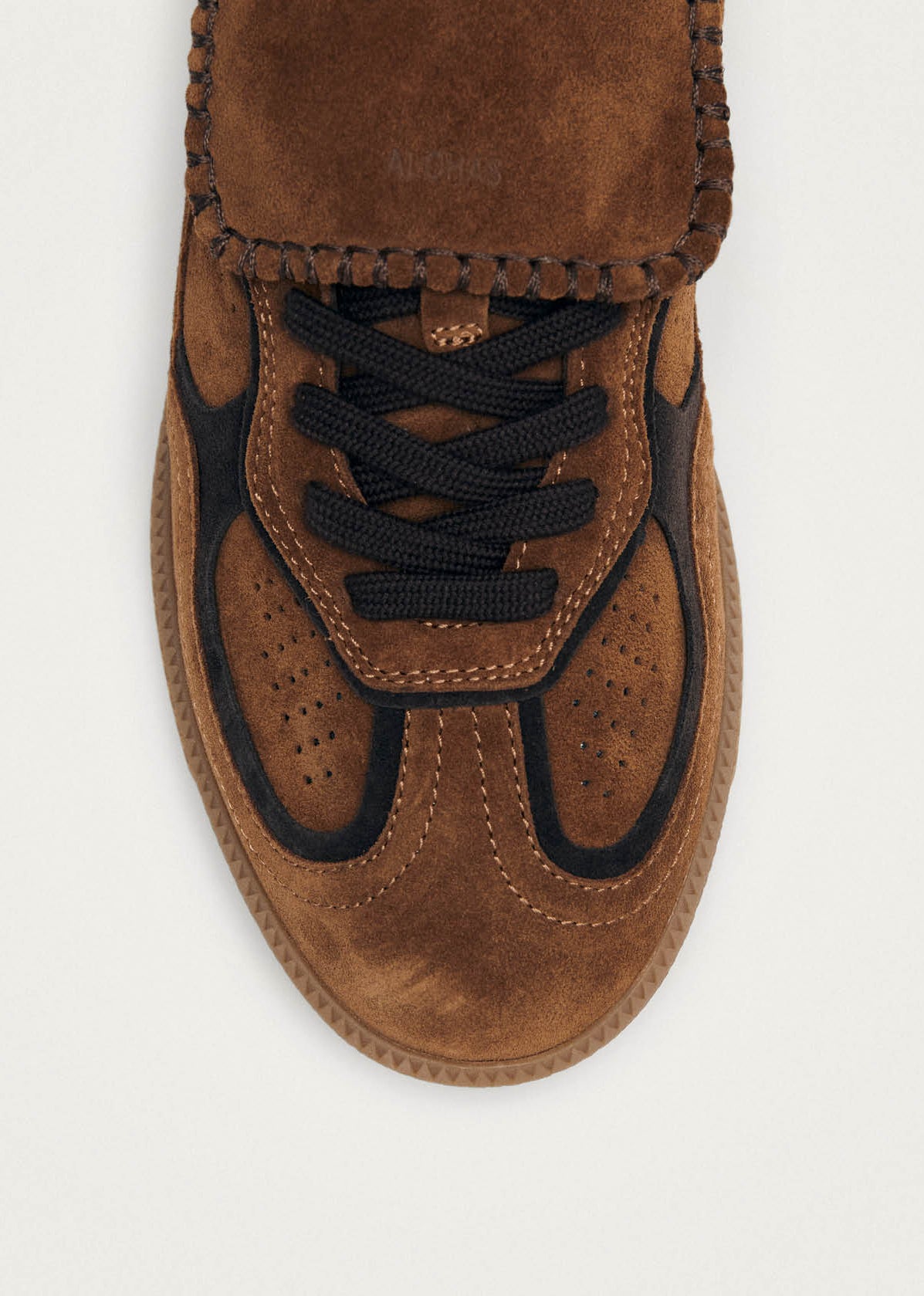 Alohas Club Suede Brown Leather Sneakers