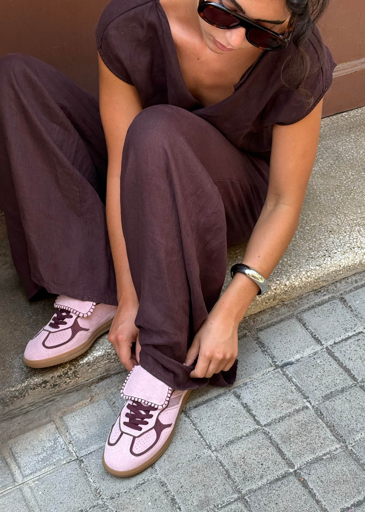 Alohas Tb.490 Club Suede Pink Leather Sneakers