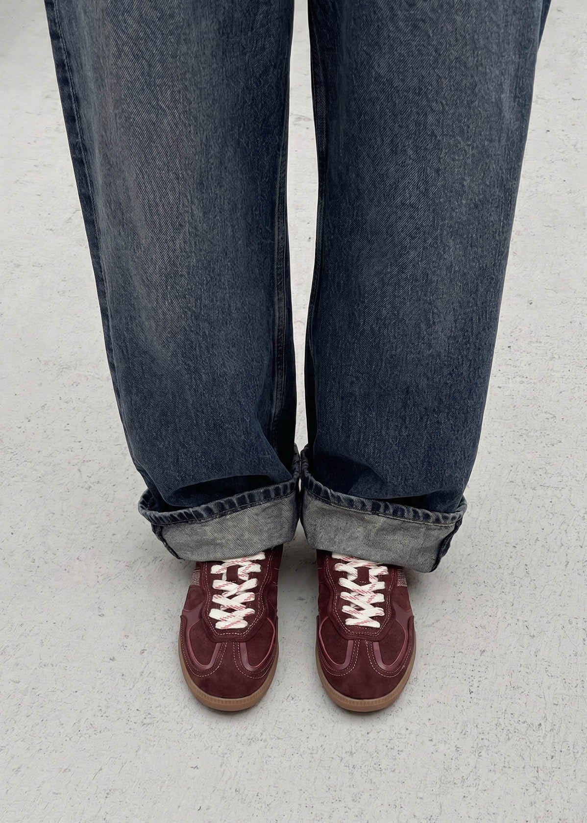 Alohas Tb.490 Rife Leather Sneakers - Burgundy Cream