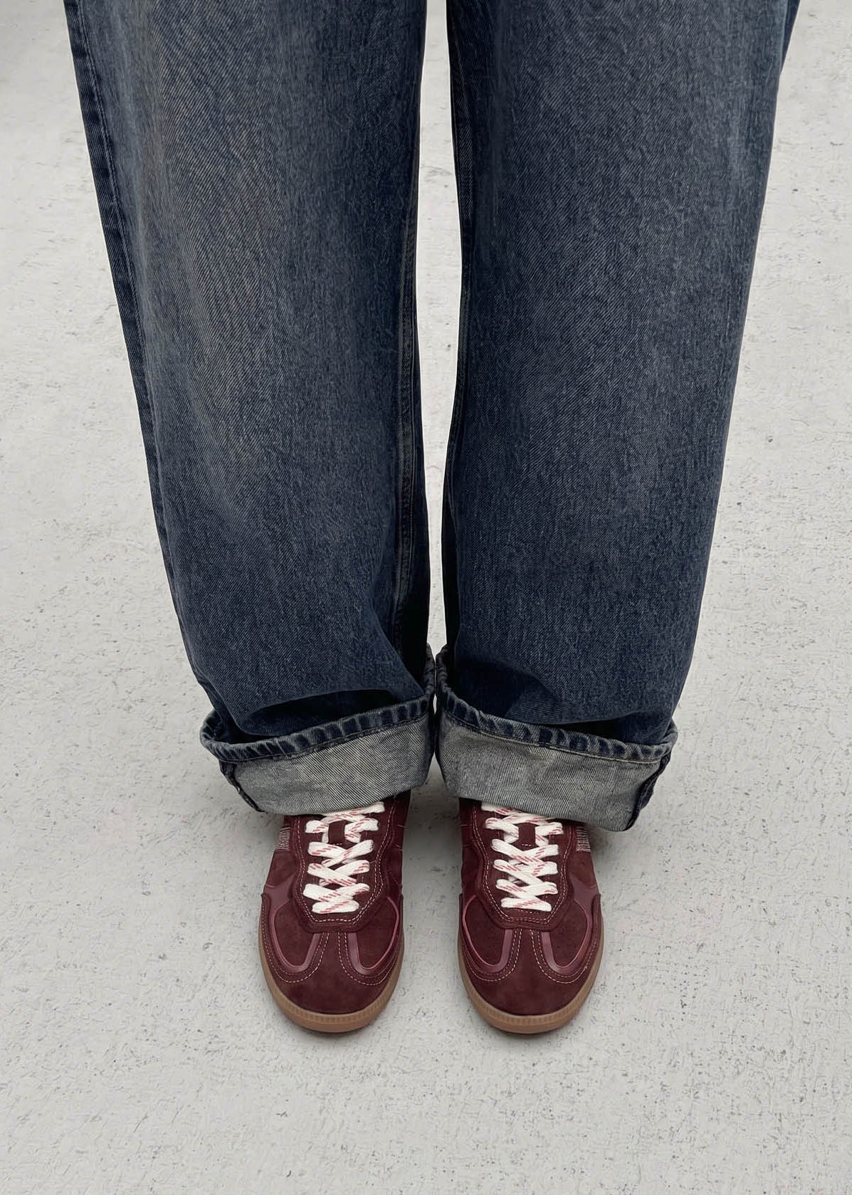 Alohas Tb.490 Rife Leather Sneakers - Burgundy Cream
