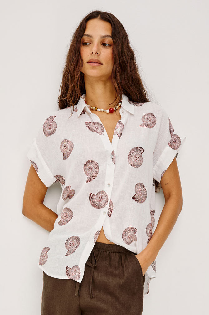 Rails Farrah Shirt - Spiral Shells