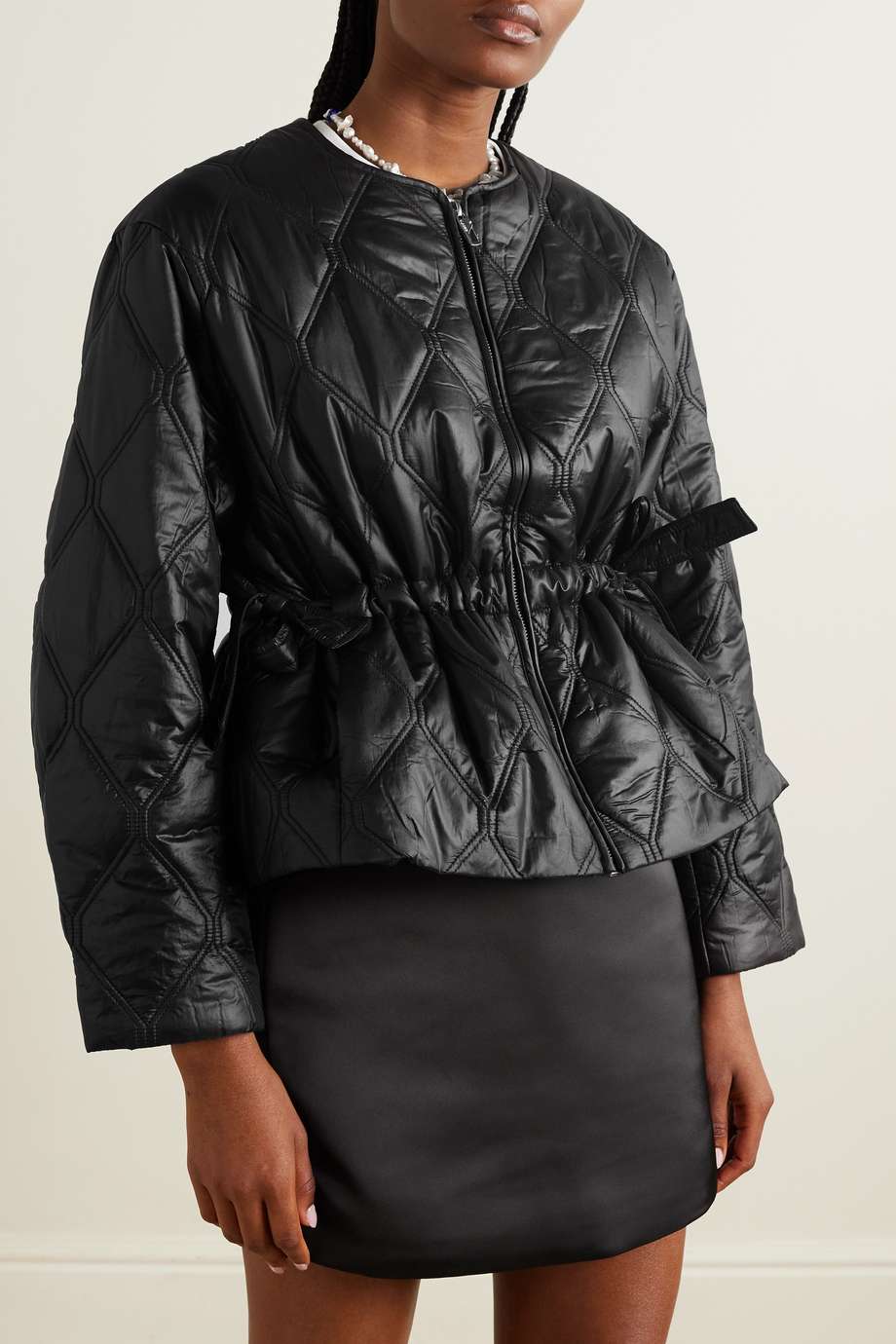 GANNI - Quilted Gloss Recycled Shell Jacket