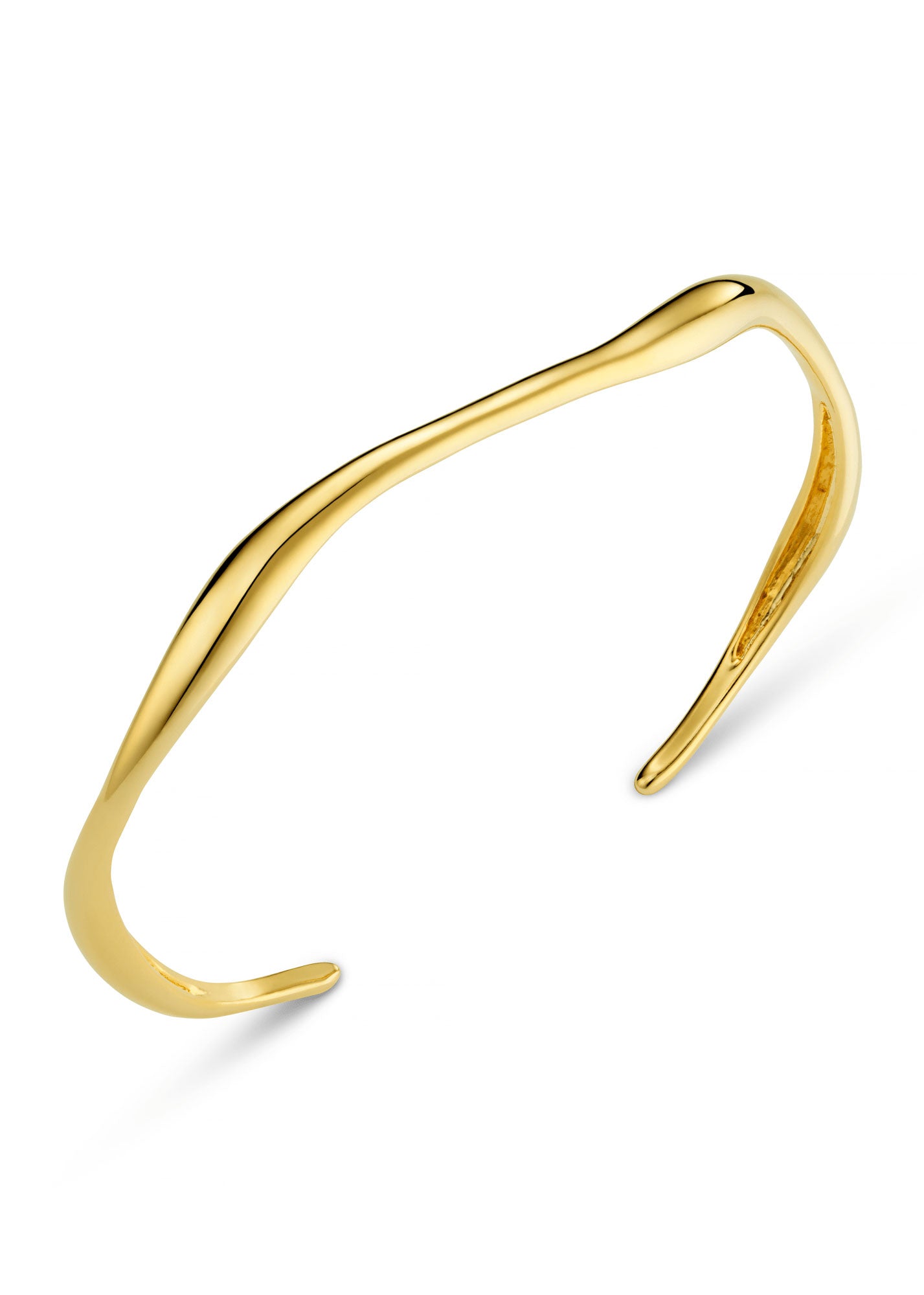 Orelia Fine Wave Bangle - Gold