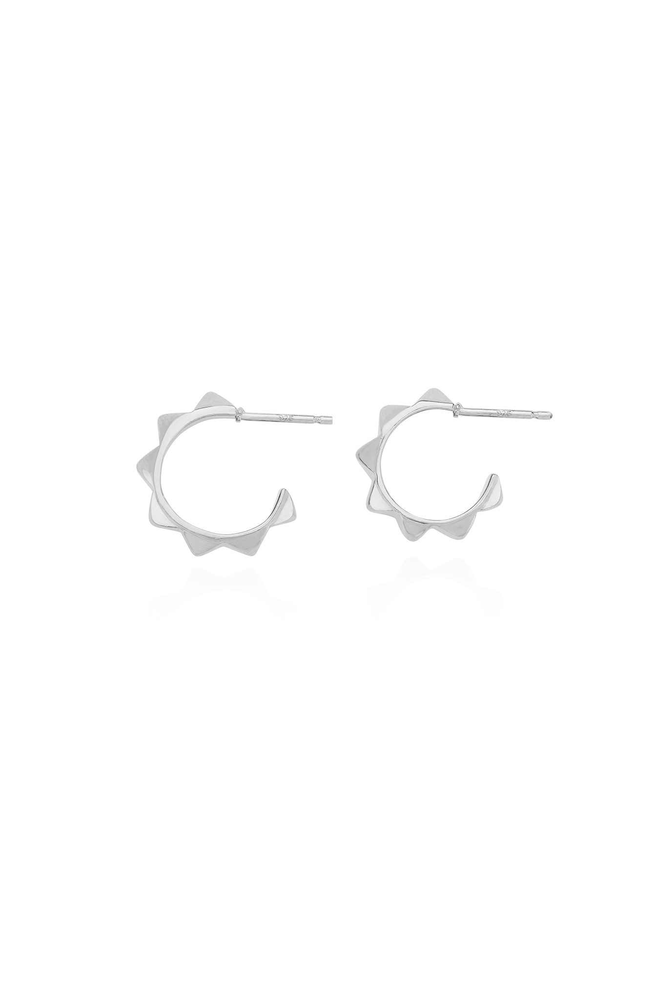 Anna Beck - Studded Hoops - Silver
