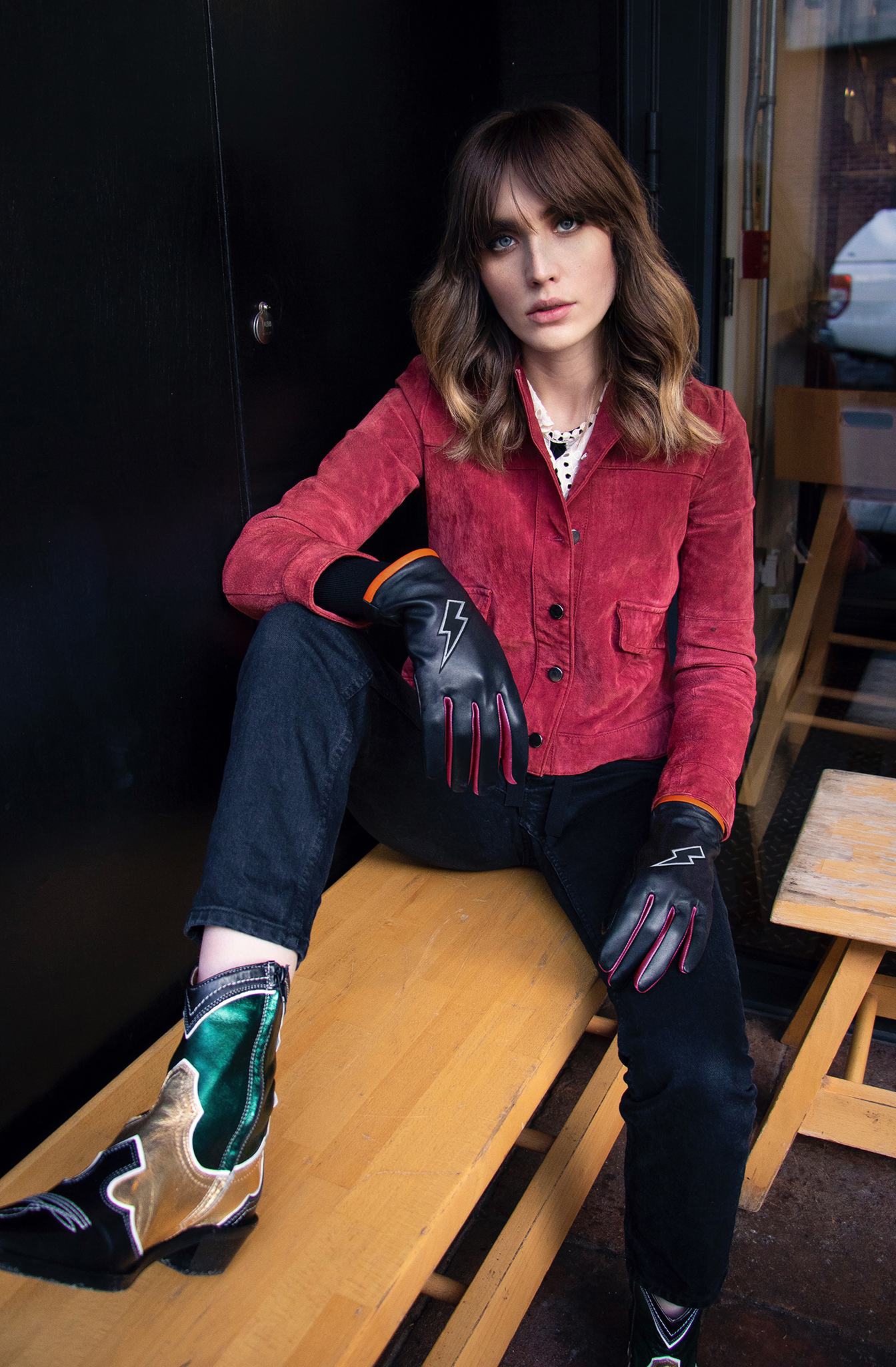 Mabel Sheppard - Vegan Black Lightning Gloves