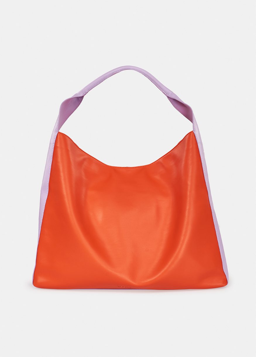 Essentiel Antwerp - Dempsey Large Hobo Bag -Orange and Lilac