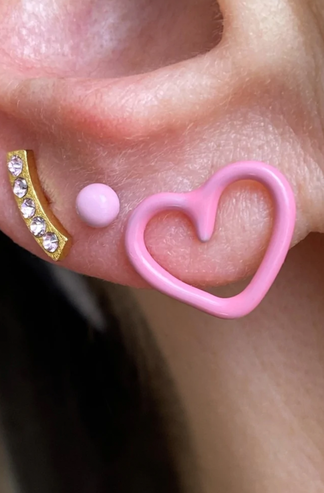 LULU Copenhagen - Happy Heart Ear Stud - 1pc