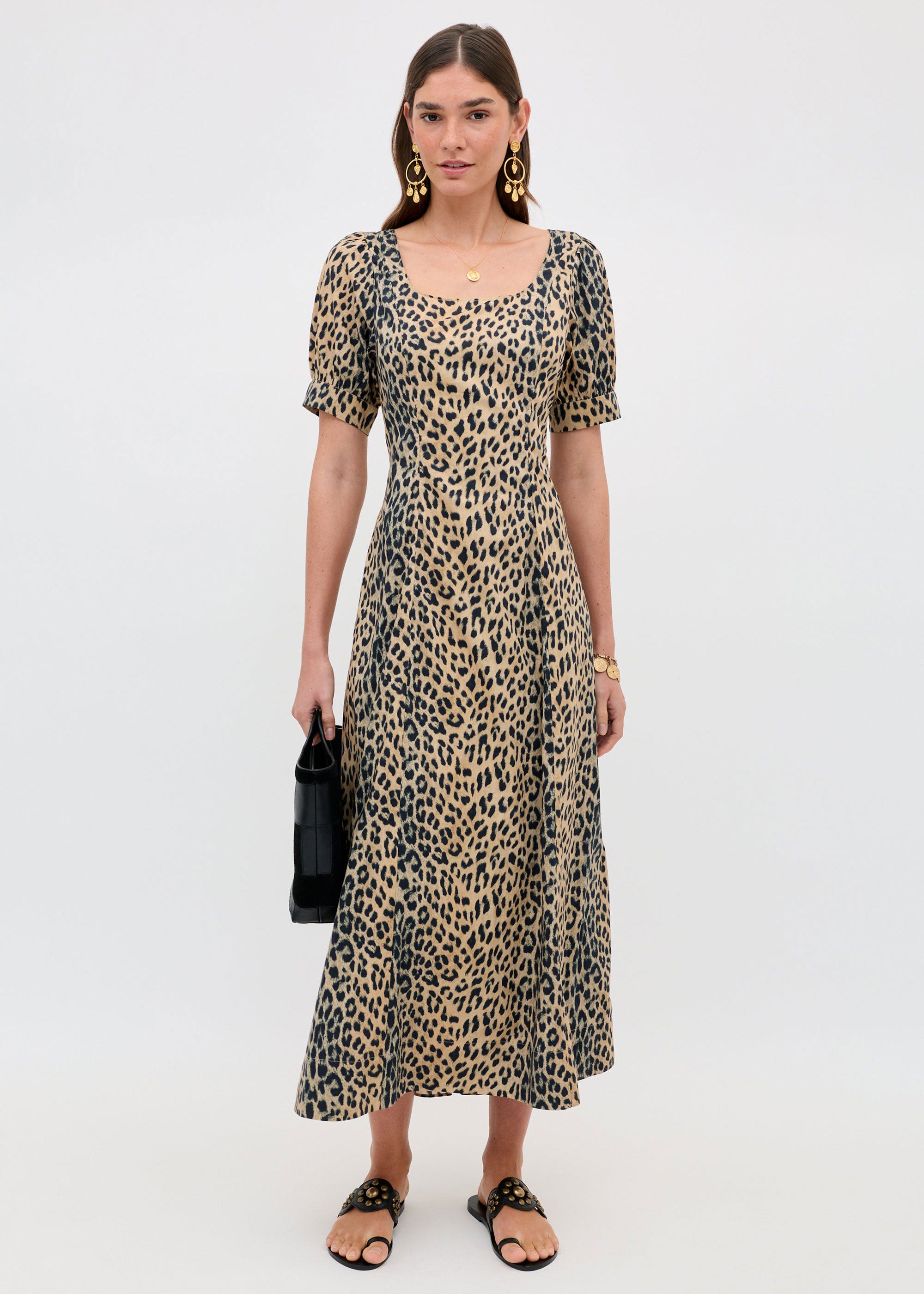 Rixo Kathleen Dress - Nina Leopard Brown