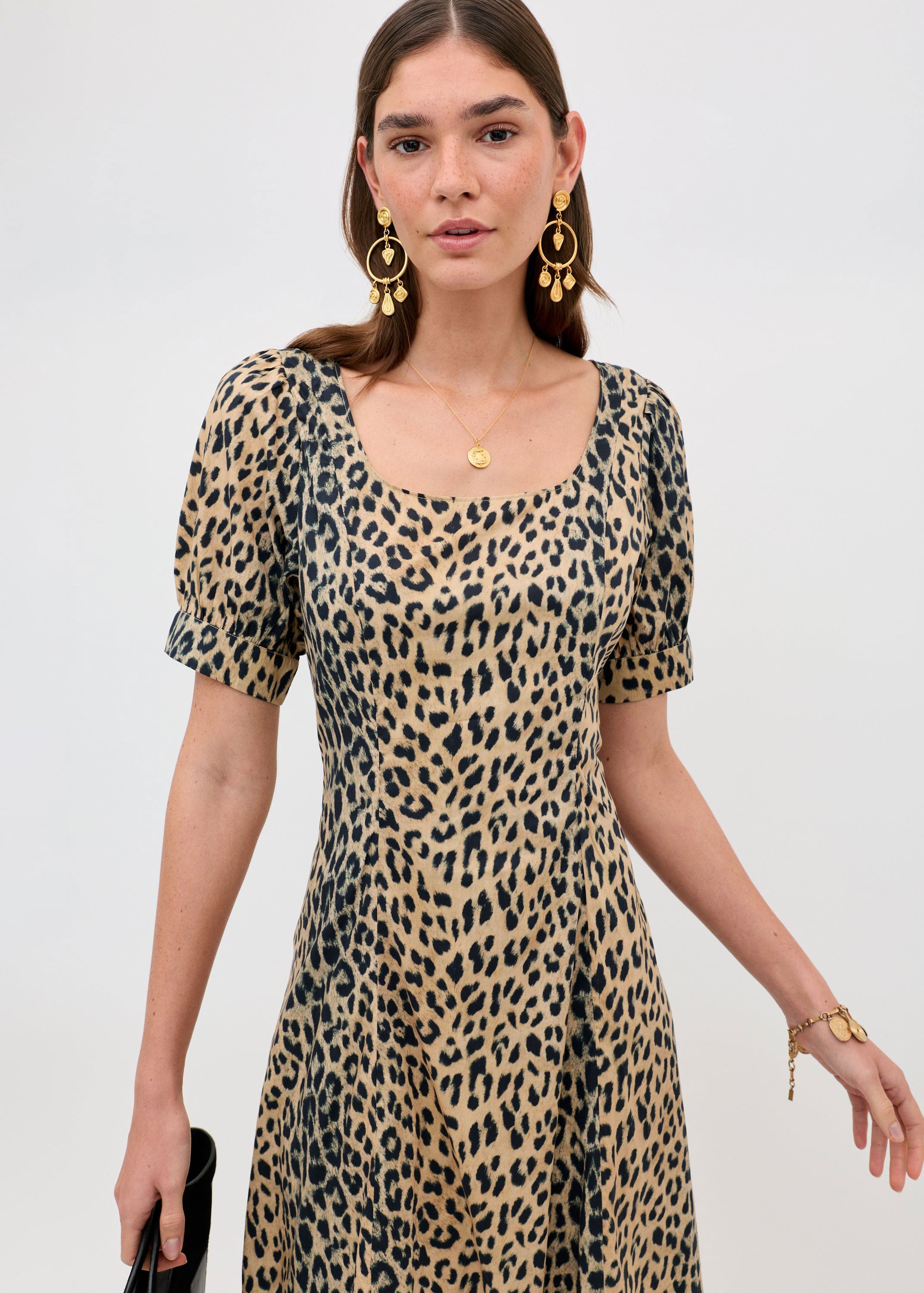 Rixo Kathleen Dress - Nina Leopard Brown