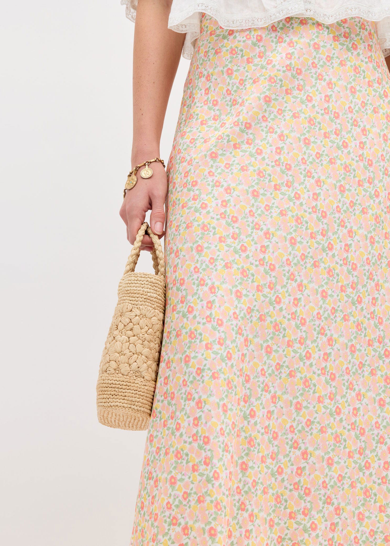 Rixo Matilde Skirt - Katie Floral Cream