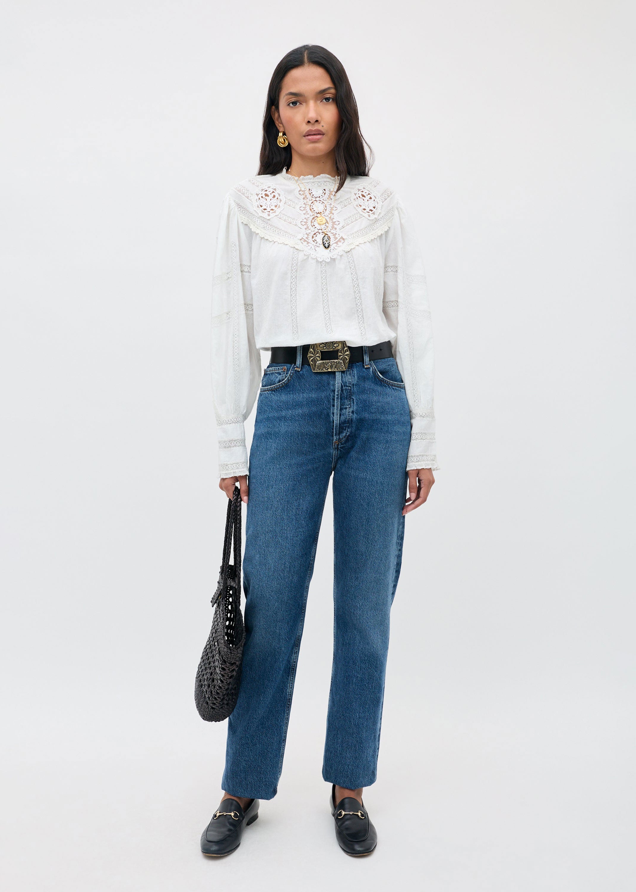 Rixo Tamzin Cotton Top - Cream