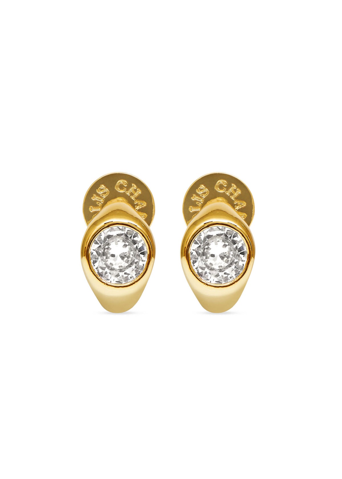 Talis Chains CZ Stud Huggie Earrings - Gold