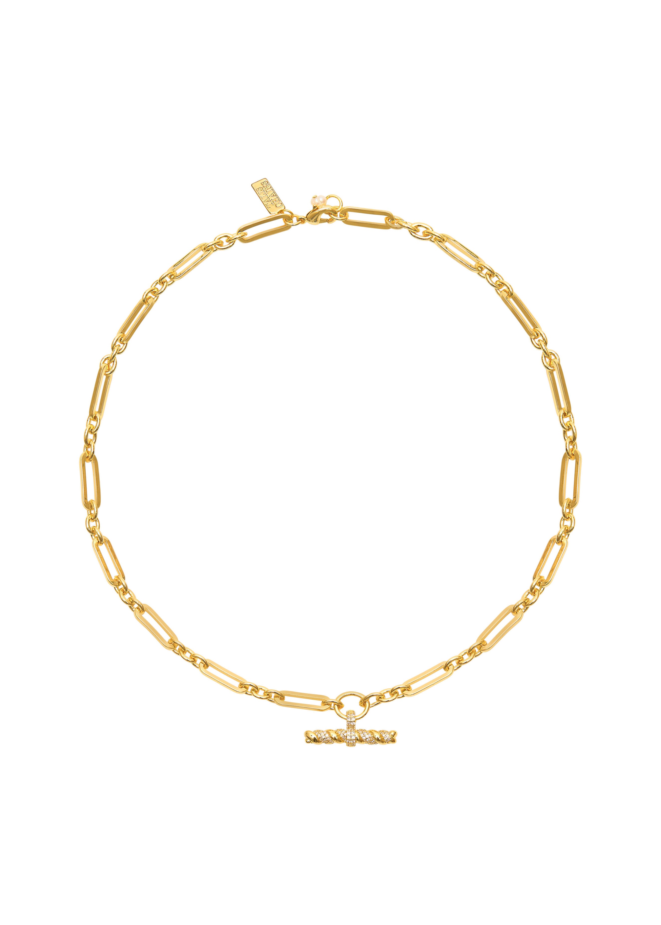 Talis Chains T- Bar Pendant On Link Chain