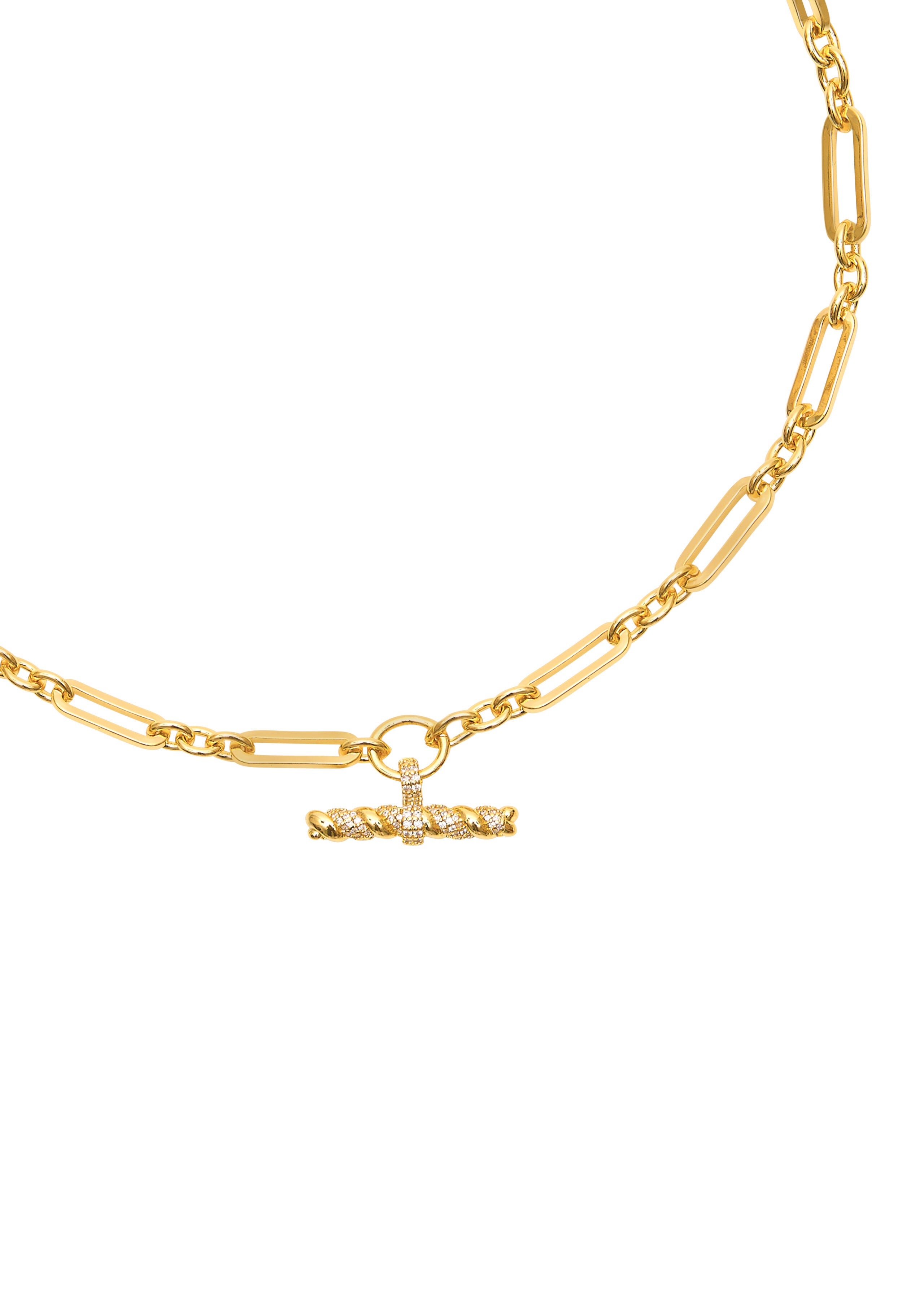 Talis Chains T- Bar Pendant On Link Chain