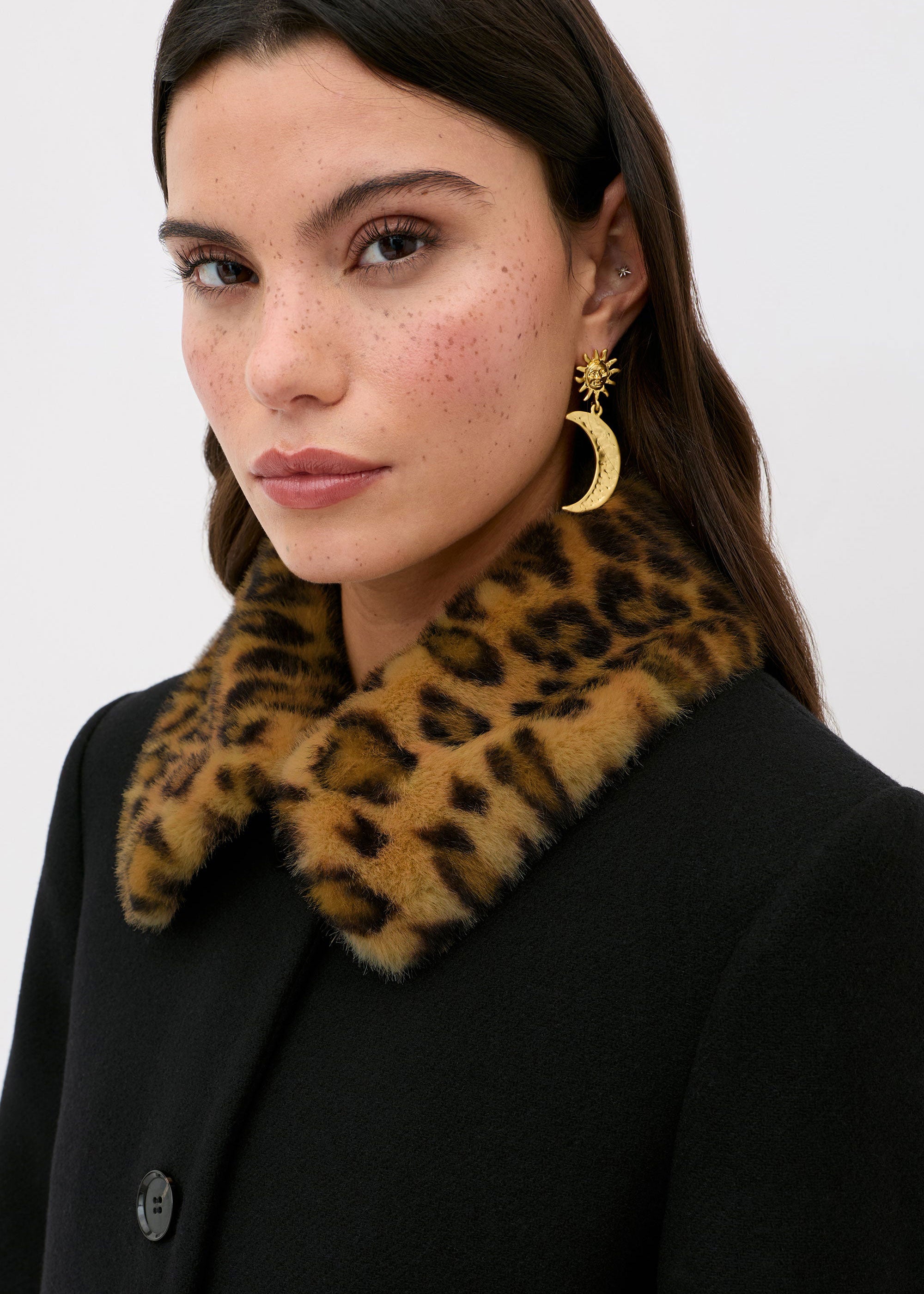 Rixo Aldith Wool Jacket - Marla Leopard Black