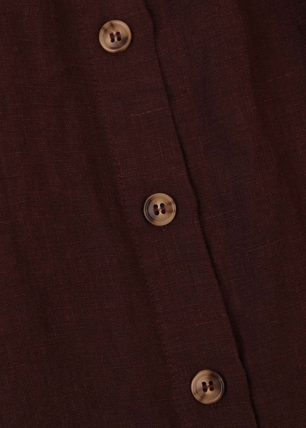 L.F.Markey Basic Button Front Skirt - Chocolate