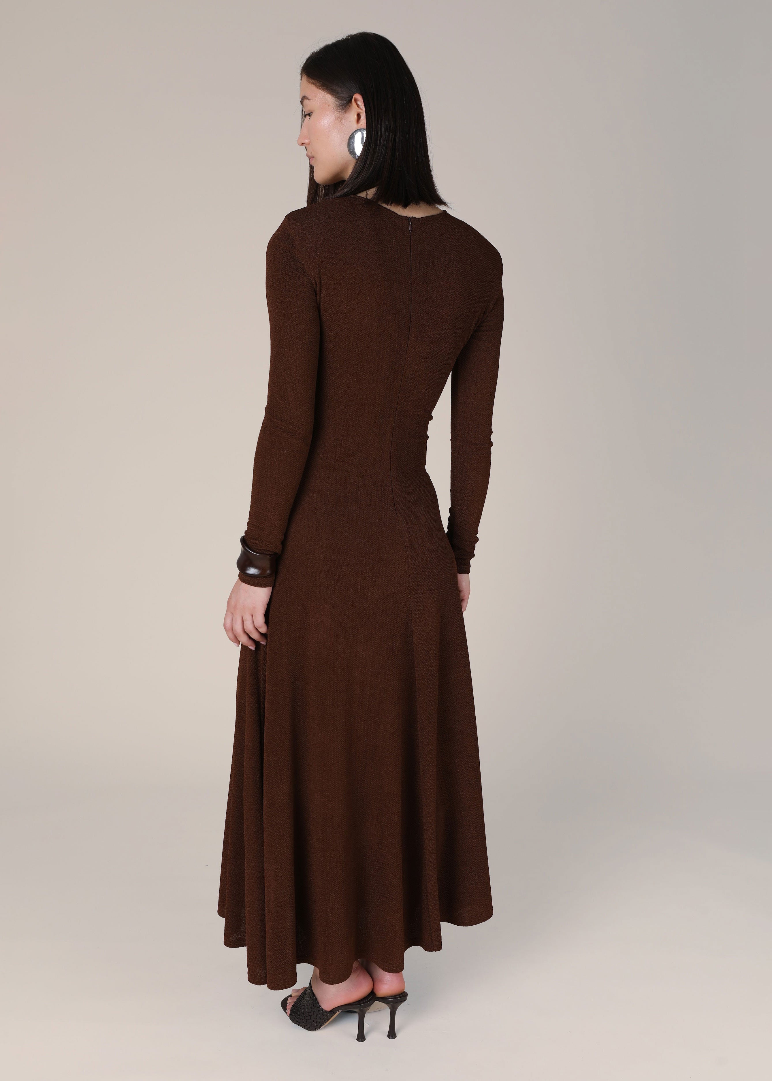 VI.VE.RE Hanna Fit And Flare Dress - Brown