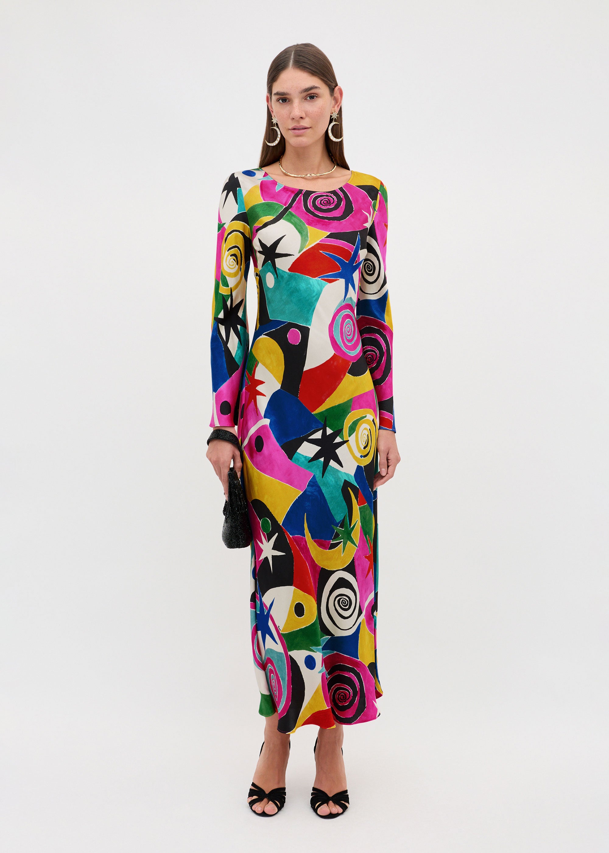 Rixo Amal Dress - Cosmos Swirl