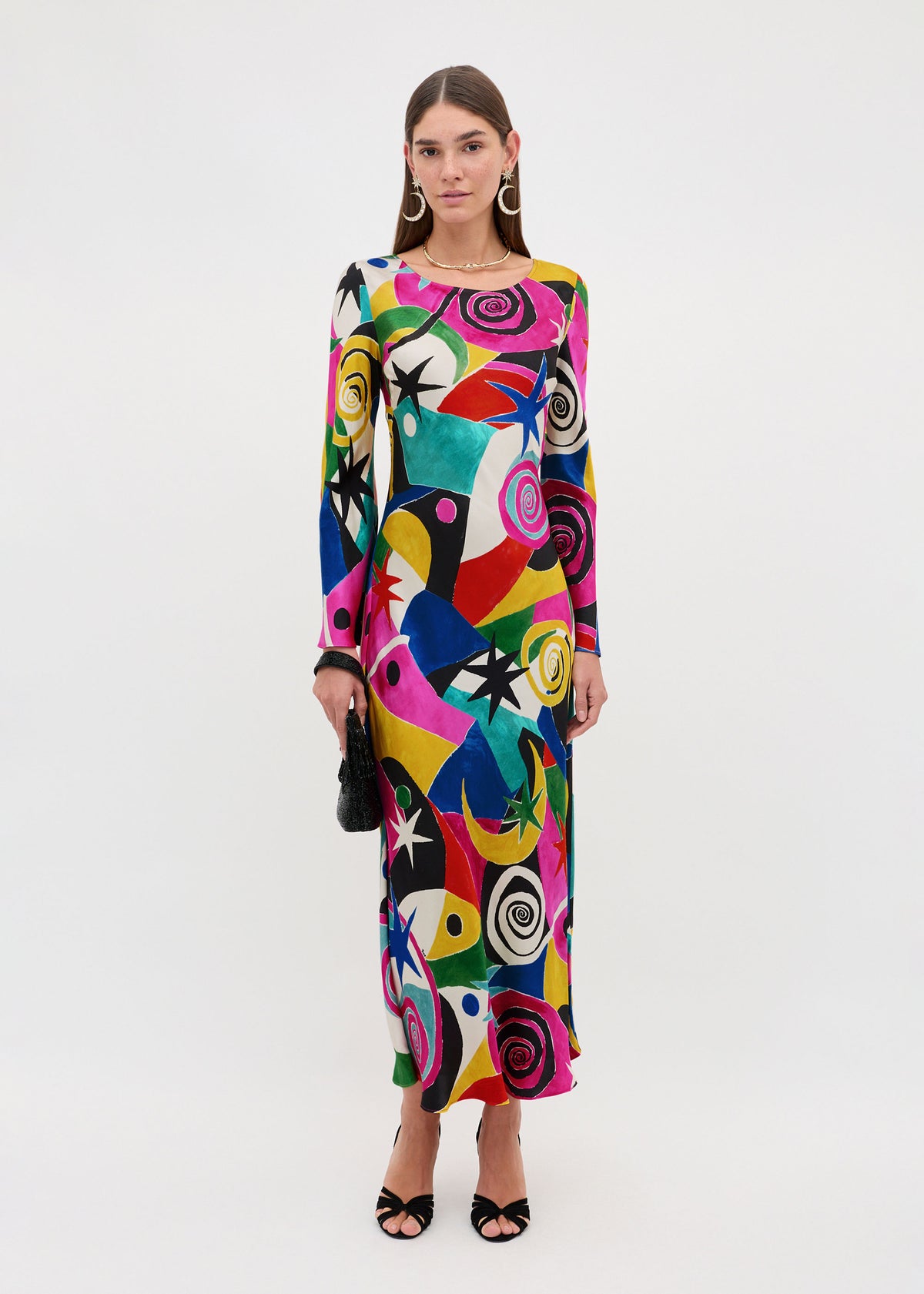 Rixo Amal Dress - Cosmos Swirl