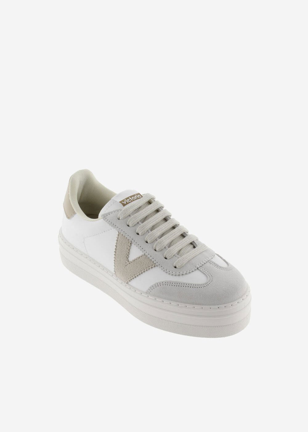Victoria Barcelona Ciclista Faux Leather & Suede Sneakers - Hielo