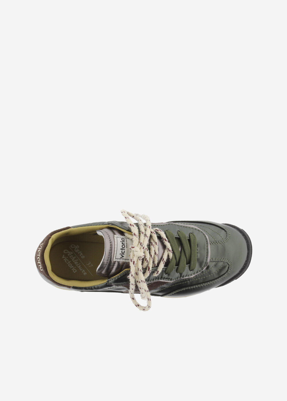 Victoria Saturno Metallic Sneakers - Khaki